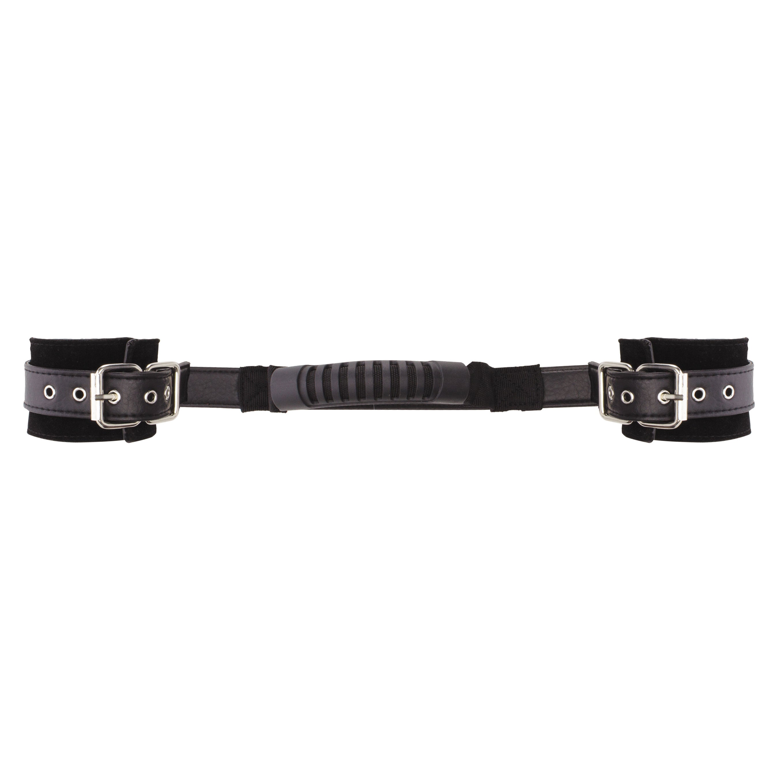 Ouch Adjustable Black Leather Handcuffs
