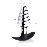 Master Series Dark Hive Metal And Silicone Ribbed Anal Plug