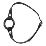 Black Leather Gag with O Ring