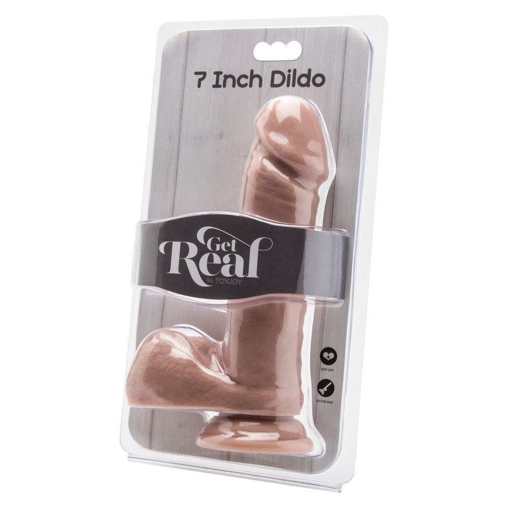 ToyJoy Get Real 7 Inch Dong With Balls Flesh Pink