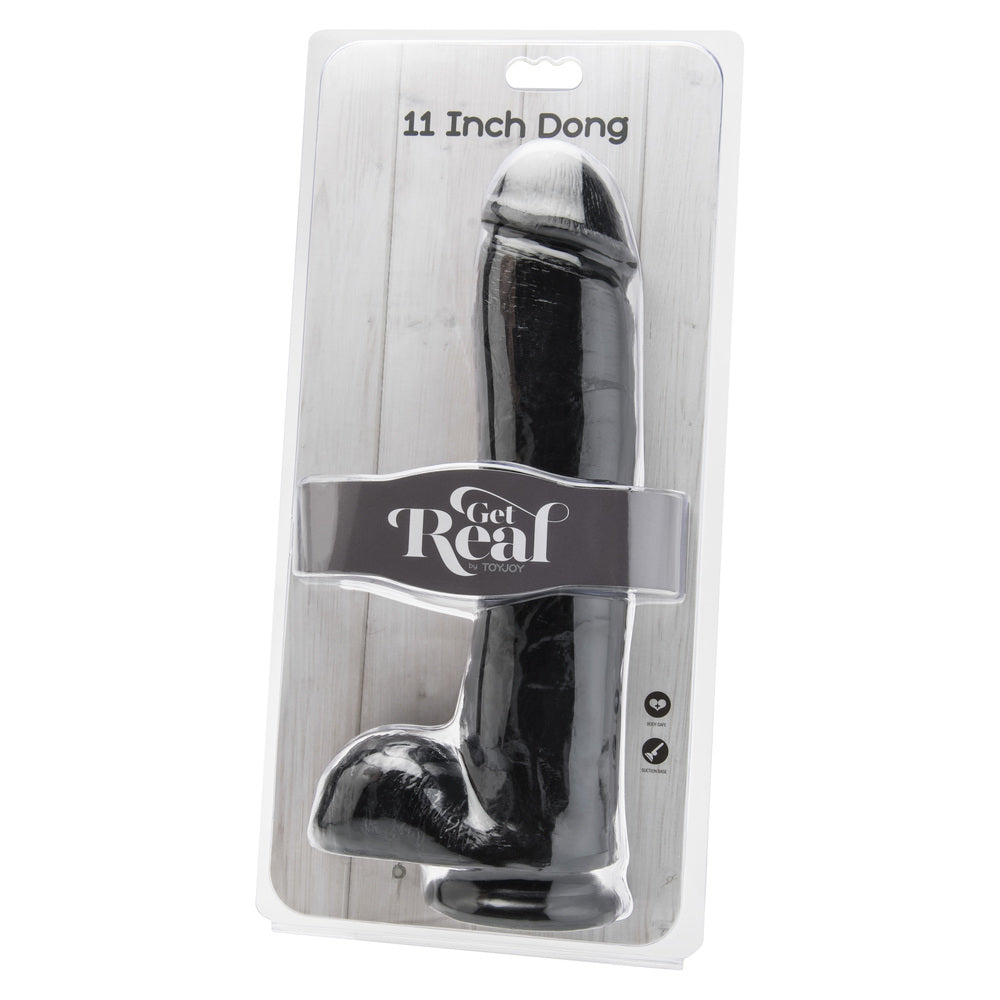 ToyJoy Get Real 11 Inch Dong With Balls Black