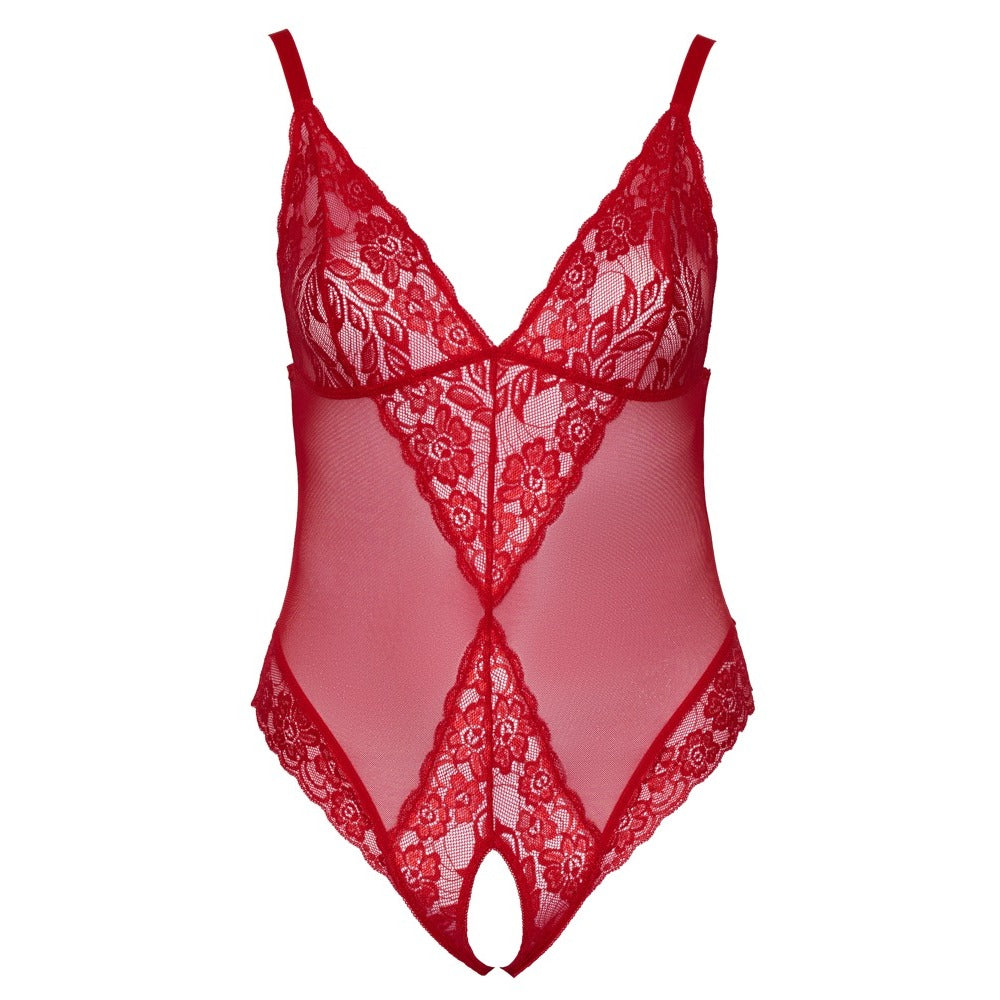 Cottelli Curves Crotchless Body Red – Loveoutlet
